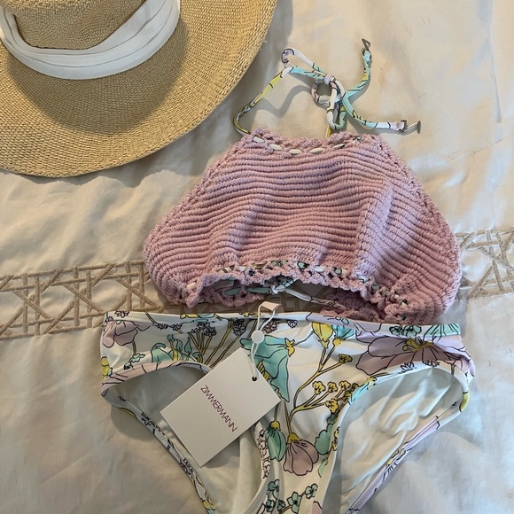 Zimmermann Kids Peggy Crochet Halter Bikini - Picture 2 of 7